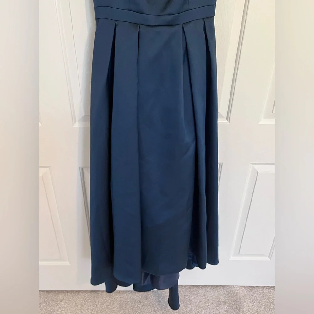 Xscape Women's Sweetheart-Neck High-Low Ballgown, Midnight Blue, size 6, worn 1x - Picture 6 of 13